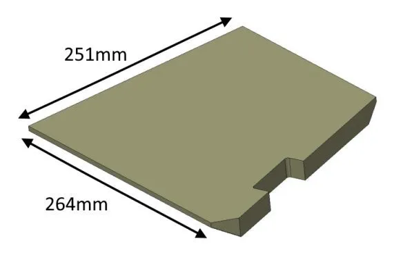 Di Lusso R6 Cube Base Right Hand (Non Eco) Fire Brick - HMS06049R