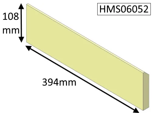 Di Lusso R6 Cube Rear Centre (Non Eco) Fire Brick - HMS06052