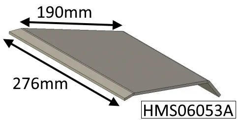 Di Lusso R6 Slimline Inset Left Hand Baffle Plate - HMS06053A