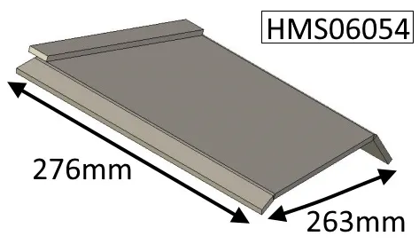 Di Lusso R6 Slimline Inset Right Hand Baffle Plate - HMS06054