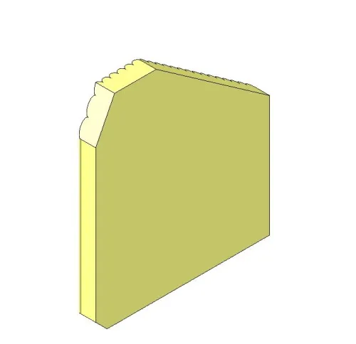 Cleanburn  CB5 & CB7 Right hand Side Fire Brick - HMSS04064A