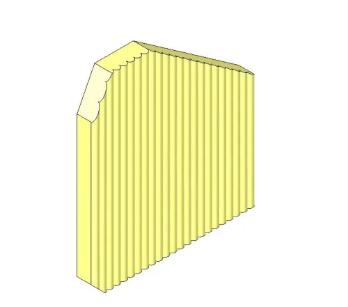 Cleanburn  CB5 & CB7 Left hand Side Fire Brick - HMSS04064B