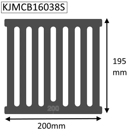 Jetmaster 18" Open Multifuel Basket Grate Bar 200mm - KJMCB16038S