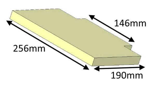 Jetmaster 50i Inset Upper Baffle Brick  - KJMIN50028