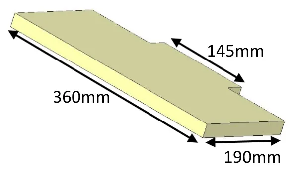 Jetmaster 60i and 60i Low Inset Upper Baffle Brick - KJMIN60027