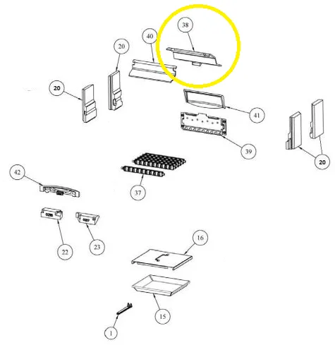 Stanley Lismore Room Heater Flue Cleaning Door / Lower Baffle Plate  [Z00048AXX]