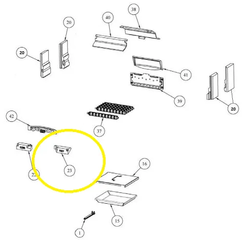 Stanley Lismore Room Heater Stove Front Right Fire Brick [H00225AXX] 