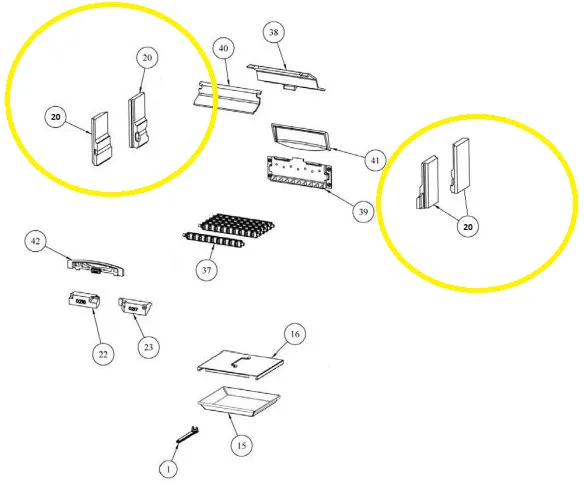 Stanley Lismore Room Heater Side Clay Fire Brick Set