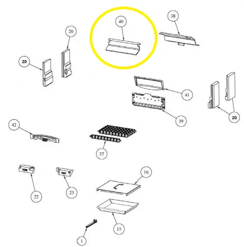 Stanley Lismore Room Heater Roof Protection Plate / Upper Baffle Plate[Z00056AXX]