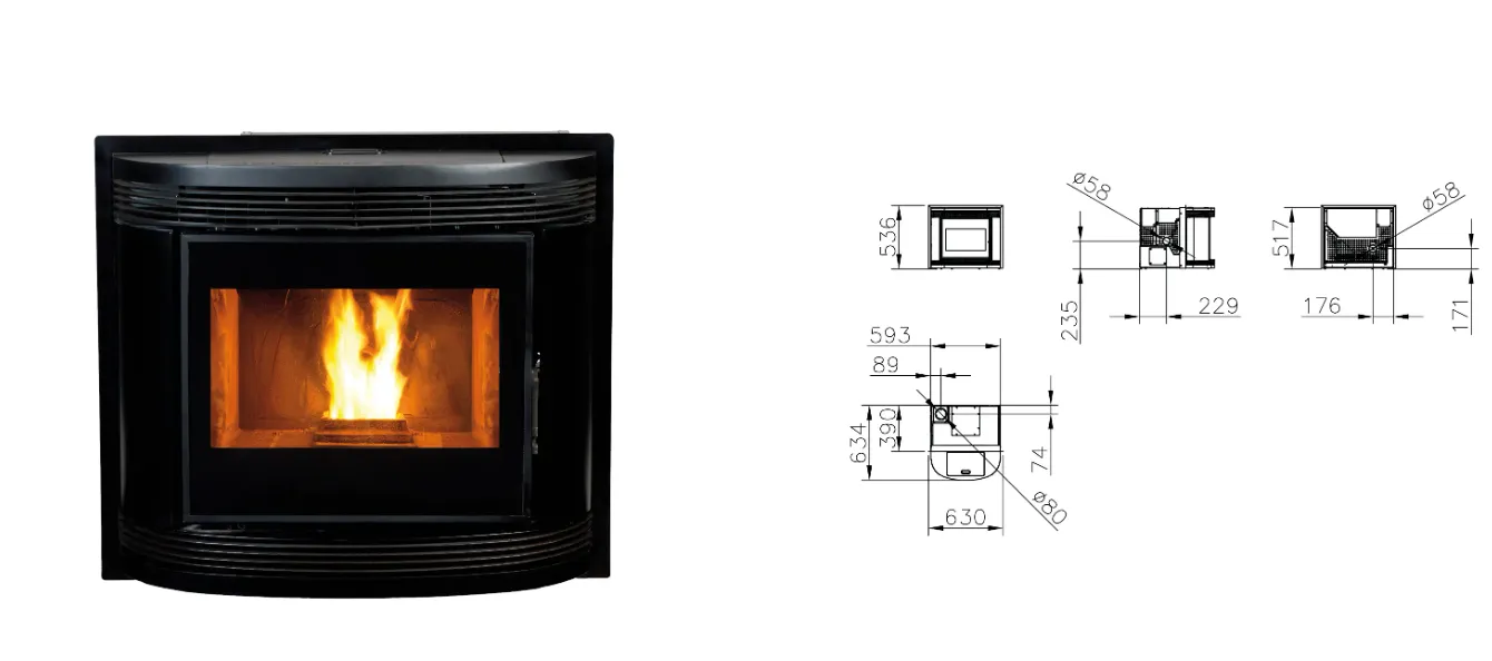 Mazona Lydia 5 Stove Spare Parts - Rear Fire Brick 